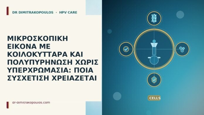 ΜΙΚΡΟΣΚΟΠΙΚΗ ΕΙΚΟΝΑ ΜΕ ΚΟΙΛΟΚΥΤΤΑΡΑ ΚΑΙ ΠΟΛΥΠΥΡΗΝΩΣΗ ΧΩΡΙΣ ΥΠΕΡΧΡΩΜΑΣΙΑ: ΠΟΙΑ ΣΥΣΧΕΤΙΣΗ ΧΡΕΙΑΖΕΤΑΙ ΜΙΚΡΟΣΚΟΠΙΚΗ ΕΙΚΟΝΑ ΜΕ ΚΟΙΛΟΚΥΤΤΑΡΑ ΚΑΙ ΠΟΛΥΠΥΡΗΝΩΣΗ ΧΩΡΙΣ ΥΠΕΡΧΡΩΜΑΣΙΑ: ΠΟΙΑ ΣΥΣΧΕΤΙΣΗ