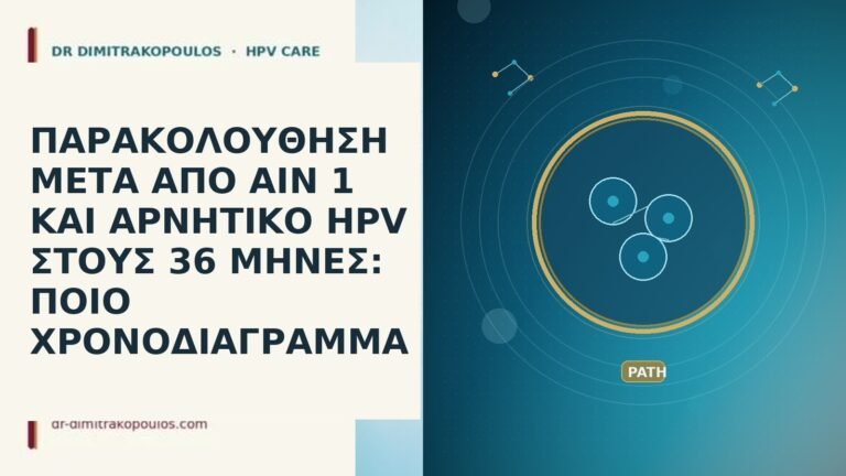ΠΑΡΑΚΟΛΟΥΘΗΣΗ ΜΕΤΑ ΑΠΟ AIN 1 ΚΑΙ ΑΡΝΗΤΙΚΟ HPV ΣΤΟΥΣ 36