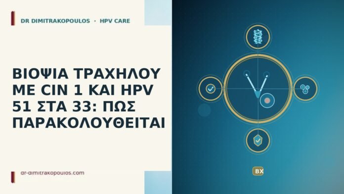 ΒΙΟΨΙΑ ΤΡΑΧΗΛΟΥ ΜΕ CIN 1 ΚΑΙ HPV 51 ΣΤΑ 33: