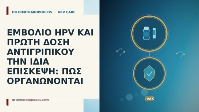 ΕΜΒΟΛΙΟ HPV ΚΑΙ ΠΡΩΤΗ ΔΟΣΗ ΑΝΤΙΓΡΙΠΙΚΟΥ ΤΗΝ ΙΔΙΑ ΕΠΙΣΚΕΨΗ: ΠΩΣ ΟΡΓΑΝΩΝΟΝΤΑΙ ΕΜΒΟΛΙΟ HPV ΚΑΙ ΠΡΩΤΗ ΔΟΣΗ ΑΝΤΙΓΡΙΠΙΚΟΥ ΤΗΝ ΙΔΙΑ ΕΠΙΣΚΕΨΗ: ΠΩΣ