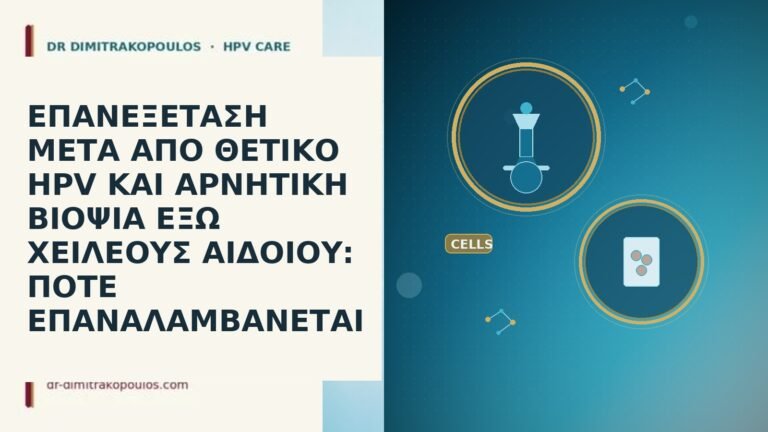 ΕΠΑΝΕΞΕΤΑΣΗ ΜΕΤΑ ΑΠΟ ΘΕΤΙΚΟ HPV ΚΑΙ ΑΡΝΗΤΙΚΗ ΒΙΟΨΙΑ ΕΞΩ ΧΕΙΛΕΟΥΣ