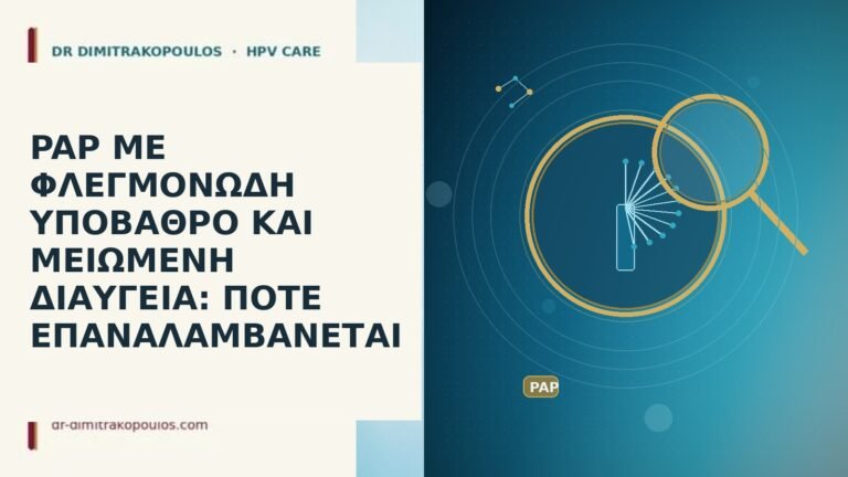 PAP ΜΕ ΦΛΕΓΜΟΝΩΔΗ ΥΠΟΒΑΘΡΟ ΚΑΙ ΜΕΙΩΜΕΝΗ ΔΙΑΥΓΕΙΑ: ΠΟΤΕ ΕΠΑΝΑΛΑΜΒΑΝΕΤΑΙ