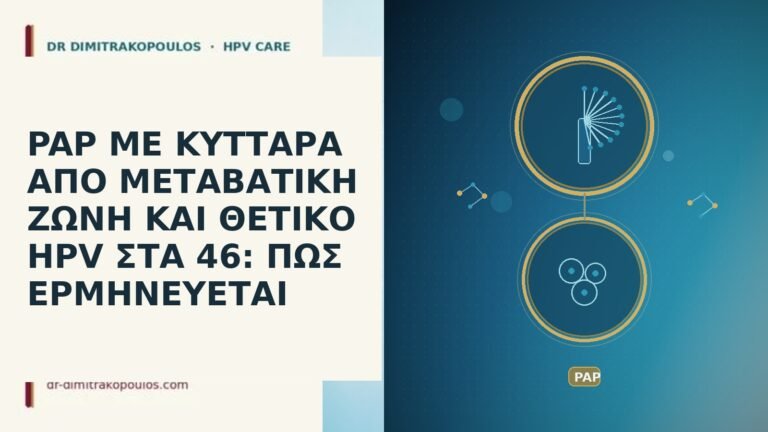 PAP ΜΕ ΚΥΤΤΑΡΑ ΑΠΟ ΜΕΤΑΒΑΤΙΚΗ ΖΩΝΗ ΚΑΙ ΘΕΤΙΚΟ HPV ΣΤΑ