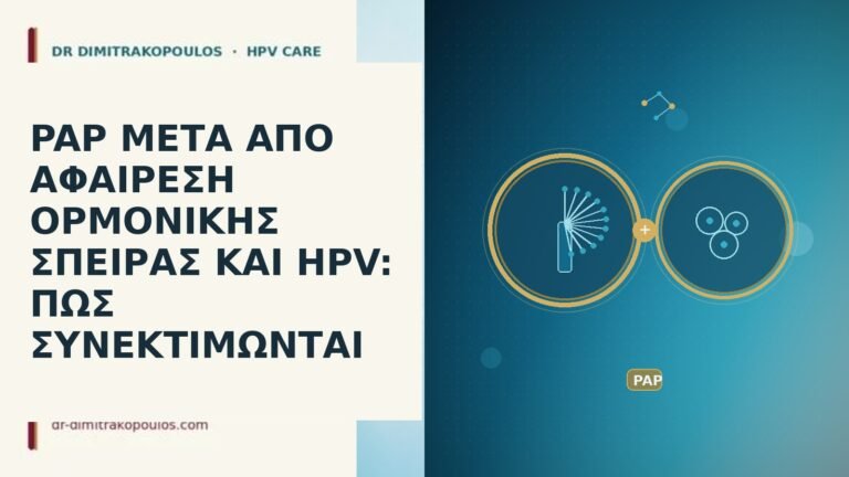 PAP ΜΕΤΑ ΑΠΟ ΑΦΑΙΡΕΣΗ ΟΡΜΟΝΙΚΗΣ ΣΠΕΙΡΑΣ ΚΑΙ HPV: ΠΩΣ ΣΥΝΕΚΤΙΜΩΝΤΑΙ