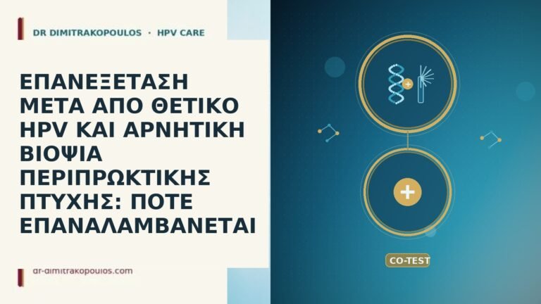 ΕΠΑΝΕΞΕΤΑΣΗ ΜΕΤΑ ΑΠΟ ΘΕΤΙΚΟ HPV ΚΑΙ ΑΡΝΗΤΙΚΗ ΒΙΟΨΙΑ ΠΕΡΙΠΡΩΚΤΙΚΗΣ ΠΤΥΧΗΣ:
