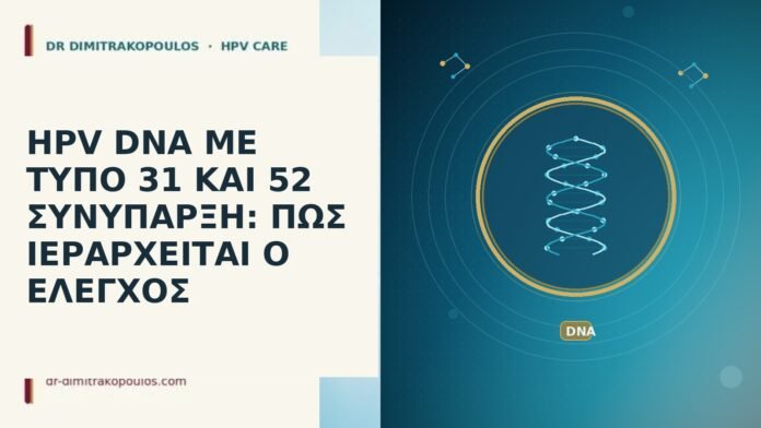HPV DNA ΜΕ ΤΥΠΟ 31 ΚΑΙ 52 ΣΥΝΥΠΑΡΞΗ: ΠΩΣ ΙΕΡΑΡΧΕΙΤΑΙ Ο ΕΛΕΓΧΟΣ HPV DNA ΜΕ ΤΥΠΟ 31 ΚΑΙ 52 ΣΥΝΥΠΑΡΞΗ: ΠΩΣ ΙΕΡΑΡΧΕΙΤΑΙ