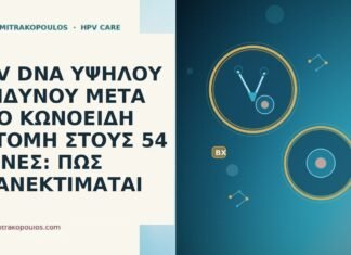 HPV DNA ΥΨΗΛΟΥ ΚΙΝΔΥΝΟΥ ΜΕΤΑ ΑΠΟ ΚΩΝΟΕΙΔΗ ΕΚΤΟΜΗ ΣΤΟΥΣ 54