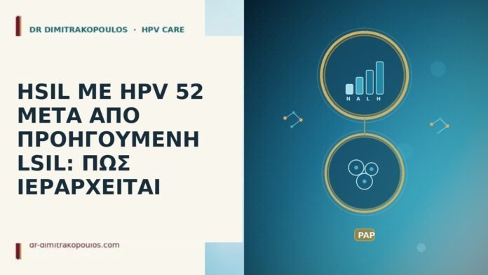 HSIL ΜΕ HPV 52 ΜΕΤΑ ΑΠΟ ΠΡΟΗΓΟΥΜΕΝΗ LSIL: ΠΩΣ ΙΕΡΑΡΧΕΙΤΑΙ HSIL ΜΕ HPV 52 ΜΕΤΑ ΑΠΟ ΠΡΟΗΓΟΥΜΕΝΗ LSIL: ΠΩΣ ΙΕΡΑΡΧΕΙΤΑΙ