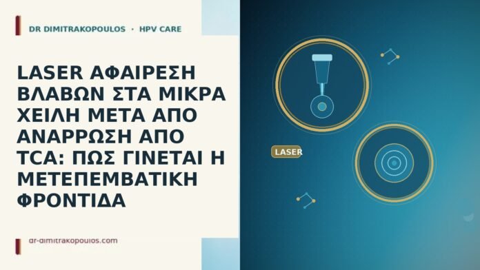 LASER ΑΦΑΙΡΕΣΗ ΒΛΑΒΩΝ ΣΤΑ ΜΙΚΡΑ ΧΕΙΛΗ ΜΕΤΑ ΑΠΟ ΑΝΑΡΡΩΣΗ ΑΠΟ TCA: ΠΩΣ ΓΙΝΕΤΑΙ Η ΜΕΤΕΠΕΜΒΑΤΙΚΗ ΦΡΟΝΤΙΔΑ LASER ΑΦΑΙΡΕΣΗ ΒΛΑΒΩΝ ΣΤΑ ΜΙΚΡΑ ΧΕΙΛΗ ΜΕΤΑ ΑΠΟ ΑΝΑΡΡΩΣΗ ΑΠΟ