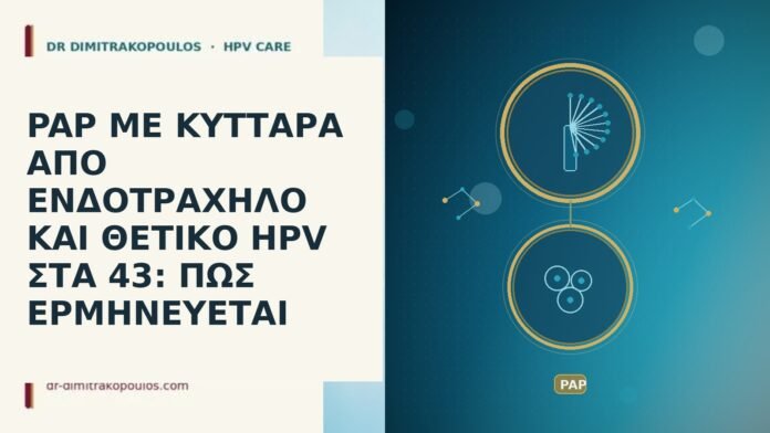 PAP ΜΕ ΚΥΤΤΑΡΑ ΑΠΟ ΕΝΔΟΤΡΑΧΗΛΟ ΚΑΙ ΘΕΤΙΚΟ HPV ΣΤΑ 43: ΠΩΣ ΕΡΜΗΝΕΥΕΤΑΙ PAP ΜΕ ΚΥΤΤΑΡΑ ΑΠΟ ΕΝΔΟΤΡΑΧΗΛΟ ΚΑΙ ΘΕΤΙΚΟ HPV ΣΤΑ 43: