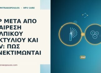 PAP ΜΕΤΑ ΑΠΟ ΑΦΑΙΡΕΣΗ ΚΟΛΠΙΚΟΥ ΔΑΚΤΥΛΙΟΥ ΚΑΙ HPV: ΠΩΣ ΣΥΝΕΚΤΙΜΩΝΤΑΙ