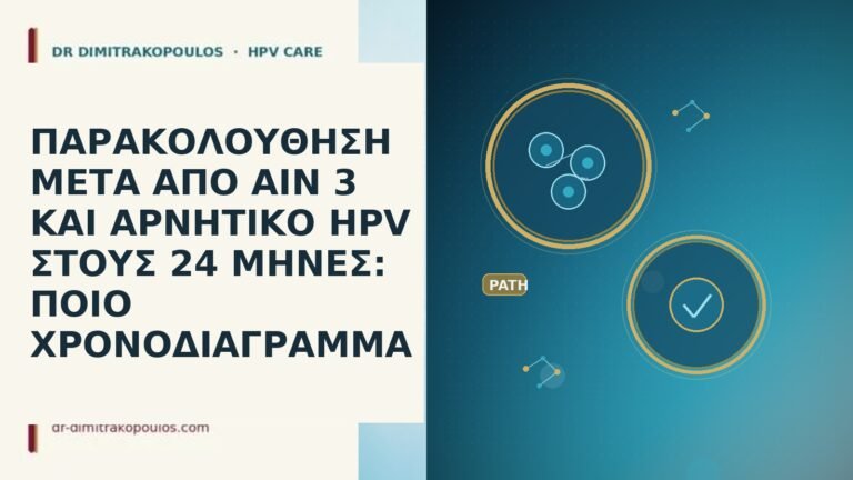 ΠΑΡΑΚΟΛΟΥΘΗΣΗ ΜΕΤΑ ΑΠΟ AIN 3 ΚΑΙ ΑΡΝΗΤΙΚΟ HPV ΣΤΟΥΣ 24