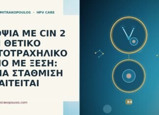 ΒΙΟΨΙΑ ΜΕ CIN 2 ΚΑΙ ΘΕΤΙΚΟ ΕΚΤΟΤΡΑΧΗΛΙΚΟ ΟΡΙΟ ΜΕ ΞΕΣΗ: ΠΟΙΑ ΣΤΑΘΜΙΣΗ ΑΠΑΙΤΕΙΤΑΙ ΒΙΟΨΙΑ ΜΕ CIN 2 ΚΑΙ ΘΕΤΙΚΟ ΕΚΤΟΤΡΑΧΗΛΙΚΟ ΟΡΙΟ ΜΕ ΞΕΣΗ: