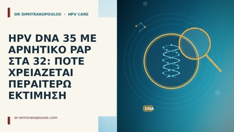 HPV DNA 35 ΜΕ ΑΡΝΗΤΙΚΟ PAP ΣΤΑ 32: ΠΟΤΕ ΧΡΕΙΑΖΕΤΑΙ