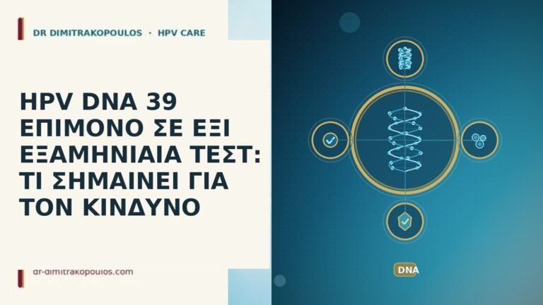 HPV DNA 39 ΕΠΙΜΟΝΟ ΣΕ ΕΞΙ ΕΞΑΜΗΝΙΑΙΑ ΤΕΣΤ: ΤΙ ΣΗΜΑΙΝΕΙ