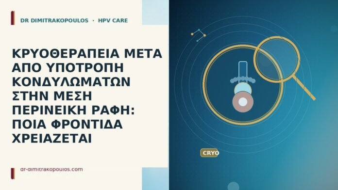 ΚΡΥΟΘΕΡΑΠΕΙΑ ΜΕΤΑ ΑΠΟ ΥΠΟΤΡΟΠΗ ΚΟΝΔΥΛΩΜΑΤΩΝ ΣΤΗΝ ΜΕΣΗ ΠΕΡΙΝΕΙΚΗ ΡΑΦΗ: ΠΟΙΑ ΦΡΟΝΤΙΔΑ ΧΡΕΙΑΖΕΤΑΙ ΚΡΥΟΘΕΡΑΠΕΙΑ ΜΕΤΑ ΑΠΟ ΥΠΟΤΡΟΠΗ ΚΟΝΔΥΛΩΜΑΤΩΝ ΣΤΗΝ ΜΕΣΗ ΠΕΡΙΝΕΙΚΗ ΡΑΦΗ: ΠΟΙΑ
