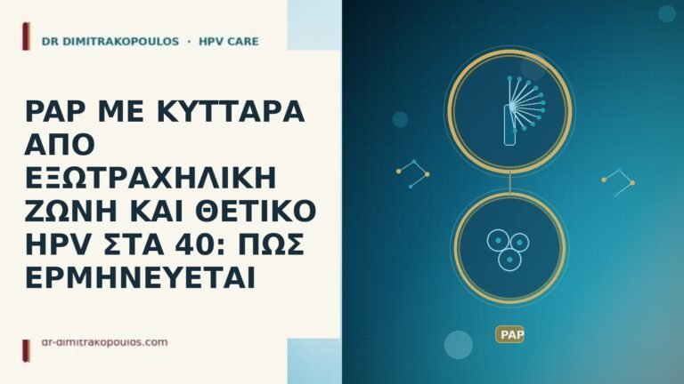 PAP ΜΕ ΚΥΤΤΑΡΑ ΑΠΟ ΕΞΩΤΡΑΧΗΛΙΚΗ ΖΩΝΗ ΚΑΙ ΘΕΤΙΚΟ HPV ΣΤΑ