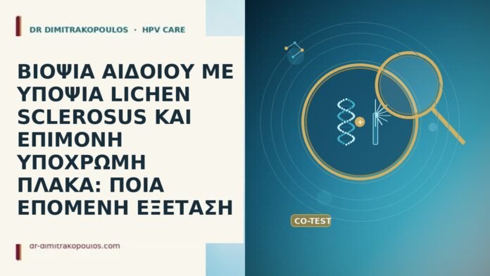 ΒΙΟΨΙΑ ΑΙΔΟΙΟΥ ΜΕ ΥΠΟΨΙΑ LICHEN SCLEROSUS ΚΑΙ ΕΠΙΜΟΝΗ ΥΠΟΧΡΩΜΗ ΠΛΑΚΑ: ΠΟΙΑ ΕΠΟΜΕΝΗ ΕΞΕΤΑΣΗ ΒΙΟΨΙΑ ΑΙΔΟΙΟΥ ΜΕ ΥΠΟΨΙΑ LICHEN SCLEROSUS ΚΑΙ ΕΠΙΜΟΝΗ ΥΠΟΧΡΩΜΗ ΠΛΑΚΑ: