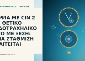 ΒΙΟΨΙΑ ΜΕ CIN 2 ΚΑΙ ΘΕΤΙΚΟ ΕΝΔΟΤΡΑΧΗΛΙΚΟ ΟΡΙΟ ΜΕ ΞΕΣΗ: ΠΟΙΑ ΣΤΑΘΜΙΣΗ ΑΠΑΙΤΕΙΤΑΙ ΒΙΟΨΙΑ ΜΕ CIN 2 ΚΑΙ ΘΕΤΙΚΟ ΕΝΔΟΤΡΑΧΗΛΙΚΟ ΟΡΙΟ ΜΕ ΞΕΣΗ: