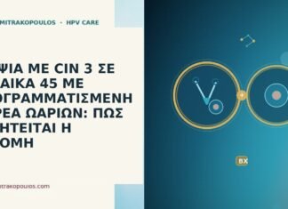 ΒΙΟΨΙΑ ΜΕ CIN 3 ΣΕ ΓΥΝΑΙΚΑ 45 ΜΕ ΠΡΟΓΡΑΜΜΑΤΙΣΜΕΝΗ ΔΩΡΕΑ