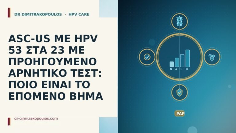 ASC-US ΜΕ HPV 53 ΣΤΑ 23 ΜΕ ΠΡΟΗΓΟΥΜΕΝΟ ΑΡΝΗΤΙΚΟ ΤΕΣΤ: