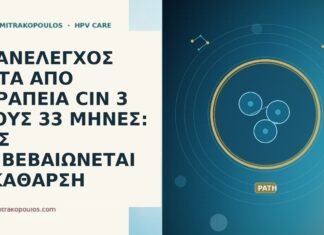 ΕΠΑΝΕΛΕΓΧΟΣ ΜΕΤΑ ΑΠΟ ΘΕΡΑΠΕΙΑ CIN 3 ΣΤΟΥΣ 33 ΜΗΝΕΣ: ΠΩΣ ΕΠΙΒΕΒΑΙΩΝΕΤΑΙ Η ΚΑΘΑΡΣΗ ΕΠΑΝΕΛΕΓΧΟΣ ΜΕΤΑ ΑΠΟ ΘΕΡΑΠΕΙΑ CIN 3 ΣΤΟΥΣ 33 ΜΗΝΕΣ: ΠΩΣ