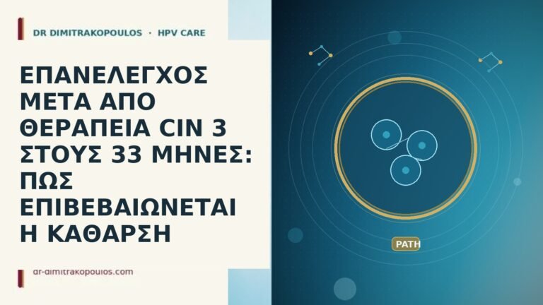 ΕΠΑΝΕΛΕΓΧΟΣ ΜΕΤΑ ΑΠΟ ΘΕΡΑΠΕΙΑ CIN 3 ΣΤΟΥΣ 33 ΜΗΝΕΣ: ΠΩΣ