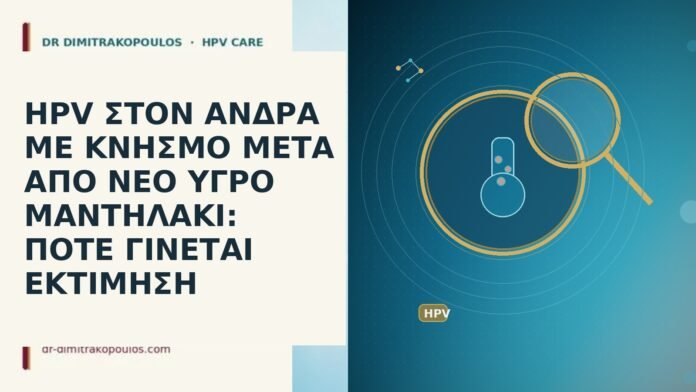 HPV ΣΤΟΝ ΑΝΔΡΑ ΜΕ ΚΝΗΣΜΟ ΜΕΤΑ ΑΠΟ ΝΕΟ ΥΓΡΟ ΜΑΝΤΗΛΑΚΙ: ΠΟΤΕ ΓΙΝΕΤΑΙ ΕΚΤΙΜΗΣΗ HPV ΣΤΟΝ ΑΝΔΡΑ ΜΕ ΚΝΗΣΜΟ ΜΕΤΑ ΑΠΟ ΝΕΟ ΥΓΡΟ ΜΑΝΤΗΛΑΚΙ: