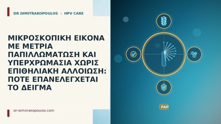 ΜΙΚΡΟΣΚΟΠΙΚΗ ΕΙΚΟΝΑ ΜΕ ΜΕΤΡΙΑ ΠΑΠΙΛΛΩΜΑΤΩΣΗ ΚΑΙ ΥΠΕΡΧΡΩΜΑΣΙΑ ΧΩΡΙΣ ΕΠΙΘΗΛΙΑΚΗ ΑΛΛΟΙΩΣΗ:
