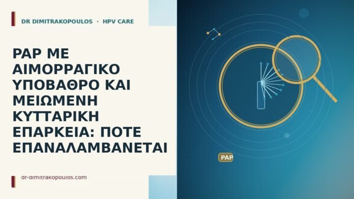 PAP ΜΕ ΑΙΜΟΡΡΑΓΙΚΟ ΥΠΟΒΑΘΡΟ ΚΑΙ ΜΕΙΩΜΕΝΗ ΚΥΤΤΑΡΙΚΗ ΕΠΑΡΚΕΙΑ: ΠΟΤΕ ΕΠΑΝΑΛΑΜΒΑΝΕΤΑΙ