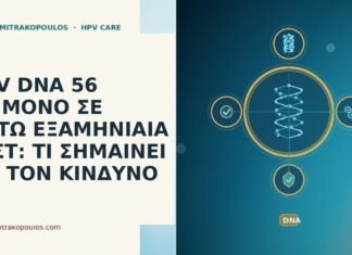 HPV DNA 56 ΕΠΙΜΟΝΟ ΣΕ ΟΚΤΩ ΕΞΑΜΗΝΙΑΙΑ ΤΕΣΤ: ΤΙ ΣΗΜΑΙΝΕΙ ΓΙΑ ΤΟΝ ΚΙΝΔΥΝΟ HPV DNA 56 ΕΠΙΜΟΝΟ ΣΕ ΟΚΤΩ ΕΞΑΜΗΝΙΑΙΑ ΤΕΣΤ: ΤΙ ΣΗΜΑΙΝΕΙ