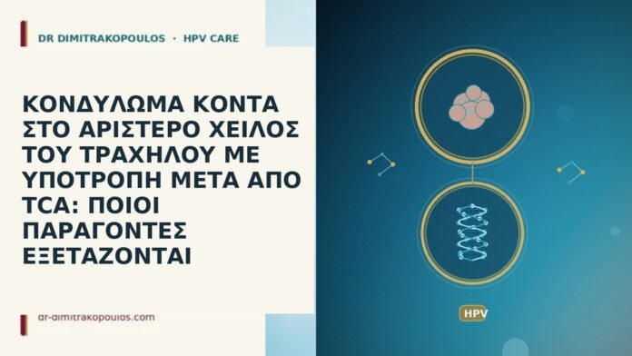 ΚΟΝΔΥΛΩΜΑ ΚΟΝΤΑ ΣΤΟ ΑΡΙΣΤΕΡΟ ΧΕΙΛΟΣ ΤΟΥ ΤΡΑΧΗΛΟΥ ΜΕ ΥΠΟΤΡΟΠΗ ΜΕΤΑ