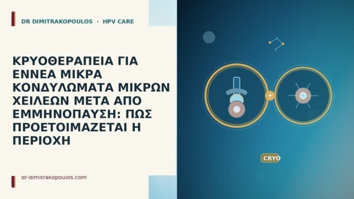 ΚΡΥΟΘΕΡΑΠΕΙΑ ΓΙΑ ΕΝΝΕΑ ΜΙΚΡΑ ΚΟΝΔΥΛΩΜΑΤΑ ΜΙΚΡΩΝ ΧΕΙΛΕΩΝ ΜΕΤΑ ΑΠΟ ΕΜΜΗΝΟΠΑΥΣΗ: