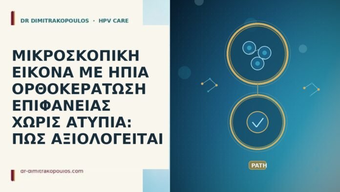 ΜΙΚΡΟΣΚΟΠΙΚΗ ΕΙΚΟΝΑ ΜΕ ΗΠΙΑ ΟΡΘΟΚΕΡΑΤΩΣΗ ΕΠΙΦΑΝΕΙΑΣ ΧΩΡΙΣ ΑΤΥΠΙΑ: ΠΩΣ ΑΞΙΟΛΟΓΕΙΤΑΙ