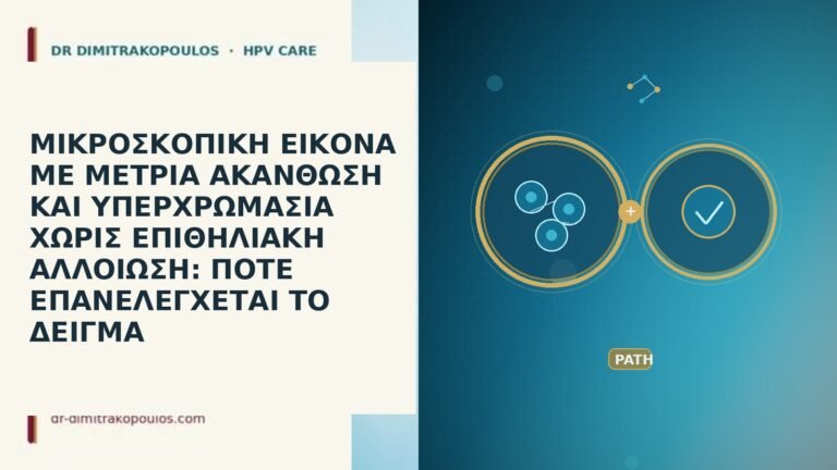 ΜΙΚΡΟΣΚΟΠΙΚΗ ΕΙΚΟΝΑ ΜΕ ΜΕΤΡΙΑ ΑΚΑΝΘΩΣΗ ΚΑΙ ΥΠΕΡΧΡΩΜΑΣΙΑ ΧΩΡΙΣ ΕΠΙΘΗΛΙΑΚΗ ΑΛΛΟΙΩΣΗ: