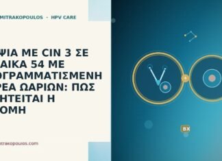 ΒΙΟΨΙΑ ΜΕ CIN 3 ΣΕ ΓΥΝΑΙΚΑ 54 ΜΕ ΠΡΟΓΡΑΜΜΑΤΙΣΜΕΝΗ ΔΩΡΕΑ ΩΑΡΙΩΝ: ΠΩΣ ΣΥΖΗΤΕΙΤΑΙ Η ΕΚΤΟΜΗ ΒΙΟΨΙΑ ΜΕ CIN 3 ΣΕ ΓΥΝΑΙΚΑ 54 ΜΕ ΠΡΟΓΡΑΜΜΑΤΙΣΜΕΝΗ ΔΩΡΕΑ