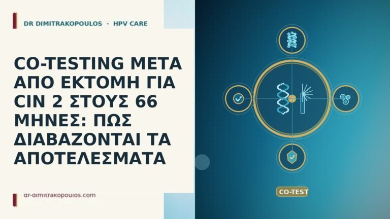 CO-TESTING ΜΕΤΑ ΑΠΟ ΕΚΤΟΜΗ ΓΙΑ CIN 2 ΣΤΟΥΣ 66 ΜΗΝΕΣ: