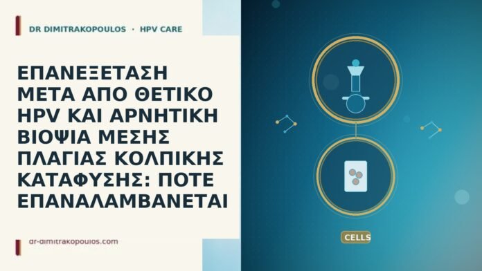ΕΠΑΝΕΞΕΤΑΣΗ ΜΕΤΑ ΑΠΟ ΘΕΤΙΚΟ HPV ΚΑΙ ΑΡΝΗΤΙΚΗ ΒΙΟΨΙΑ ΜΕΣΗΣ ΠΛΑΓΙΑΣ