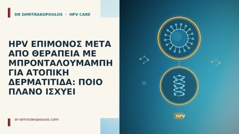 HPV ΕΠΙΜΟΝΟΣ ΜΕΤΑ ΑΠΟ ΘΕΡΑΠΕΙΑ ΜΕ ΜΠΡΟΝΤΑΛΟΥΜΑΜΠΗ ΓΙΑ ΑΤΟΠΙΚΗ ΔΕΡΜΑΤΙΤΙΔΑ: