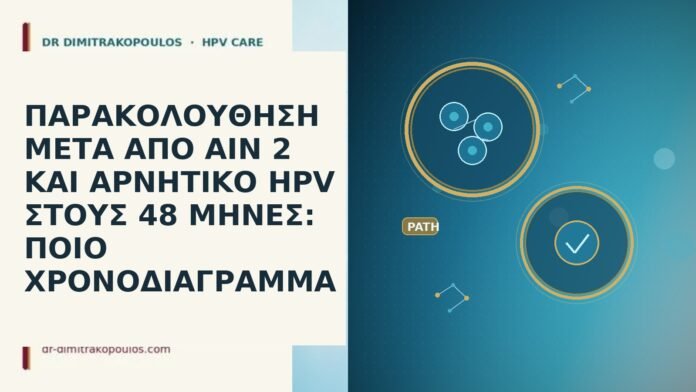ΠΑΡΑΚΟΛΟΥΘΗΣΗ ΜΕΤΑ ΑΠΟ AIN 2 ΚΑΙ ΑΡΝΗΤΙΚΟ HPV ΣΤΟΥΣ 48