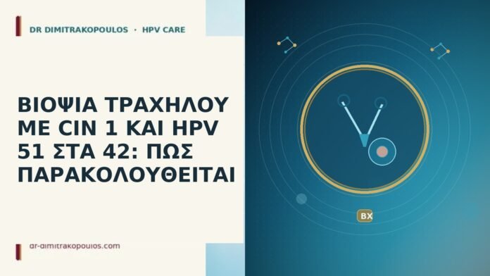 ΒΙΟΨΙΑ ΤΡΑΧΗΛΟΥ ΜΕ CIN 1 ΚΑΙ HPV 51 ΣΤΑ 42: ΠΩΣ ΠΑΡΑΚΟΛΟΥΘΕΙΤΑΙ ΒΙΟΨΙΑ ΤΡΑΧΗΛΟΥ ΜΕ CIN 1 ΚΑΙ HPV 51 ΣΤΑ 42: