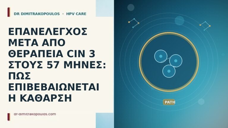 ΕΠΑΝΕΛΕΓΧΟΣ ΜΕΤΑ ΑΠΟ ΘΕΡΑΠΕΙΑ CIN 3 ΣΤΟΥΣ 57 ΜΗΝΕΣ: ΠΩΣ