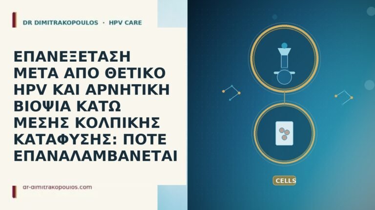 ΕΠΑΝΕΞΕΤΑΣΗ ΜΕΤΑ ΑΠΟ ΘΕΤΙΚΟ HPV ΚΑΙ ΑΡΝΗΤΙΚΗ ΒΙΟΨΙΑ ΚΑΤΩ ΜΕΣΗΣ