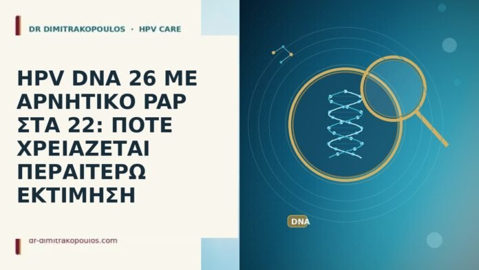 HPV DNA 26 ΜΕ ΑΡΝΗΤΙΚΟ PAP ΣΤΑ 22: ΠΟΤΕ ΧΡΕΙΑΖΕΤΑΙ