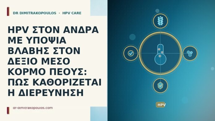 HPV ΣΤΟΝ ΑΝΔΡΑ ΜΕ ΥΠΟΨΙΑ ΒΛΑΒΗΣ ΣΤΟΝ ΔΕΞΙΟ ΜΕΣΟ ΚΟΡΜΟ