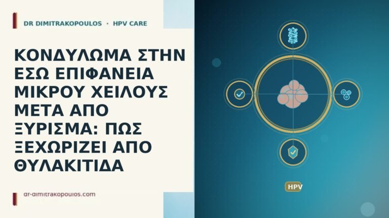 ΚΟΝΔΥΛΩΜΑ ΣΤΗΝ ΕΣΩ ΕΠΙΦΑΝΕΙΑ ΜΙΚΡΟΥ ΧΕΙΛΟΥΣ ΜΕΤΑ ΑΠΟ ΞΥΡΙΣΜΑ: ΠΩΣ