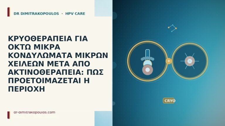 ΚΡΥΟΘΕΡΑΠΕΙΑ ΓΙΑ ΟΚΤΩ ΜΙΚΡΑ ΚΟΝΔΥΛΩΜΑΤΑ ΜΙΚΡΩΝ ΧΕΙΛΕΩΝ ΜΕΤΑ ΑΠΟ ΑΚΤΙΝΟΘΕΡΑΠΕΙΑ:
