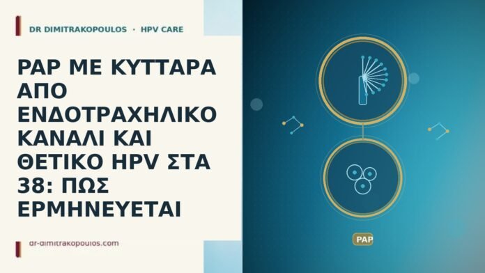 PAP ΜΕ ΚΥΤΤΑΡΑ ΑΠΟ ΕΝΔΟΤΡΑΧΗΛΙΚΟ ΚΑΝΑΛΙ ΚΑΙ ΘΕΤΙΚΟ HPV ΣΤΑ 38: ΠΩΣ ΕΡΜΗΝΕΥΕΤΑΙ PAP ΜΕ ΚΥΤΤΑΡΑ ΑΠΟ ΕΝΔΟΤΡΑΧΗΛΙΚΟ ΚΑΝΑΛΙ ΚΑΙ ΘΕΤΙΚΟ HPV ΣΤΑ