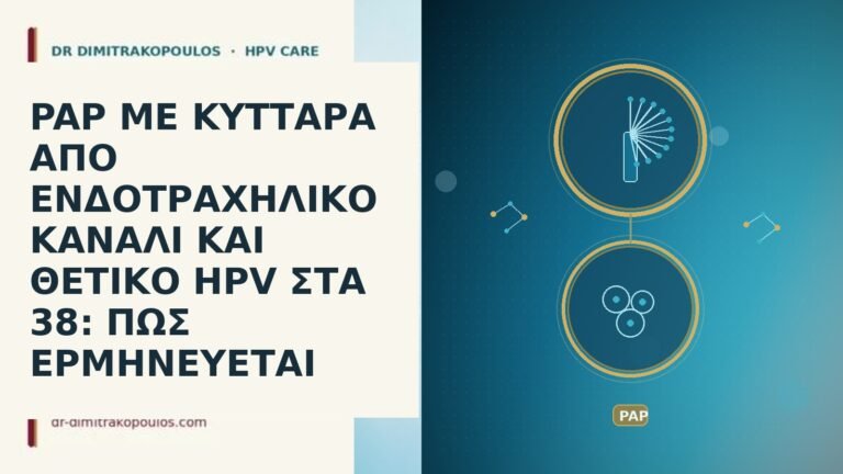 PAP ΜΕ ΚΥΤΤΑΡΑ ΑΠΟ ΕΝΔΟΤΡΑΧΗΛΙΚΟ ΚΑΝΑΛΙ ΚΑΙ ΘΕΤΙΚΟ HPV ΣΤΑ