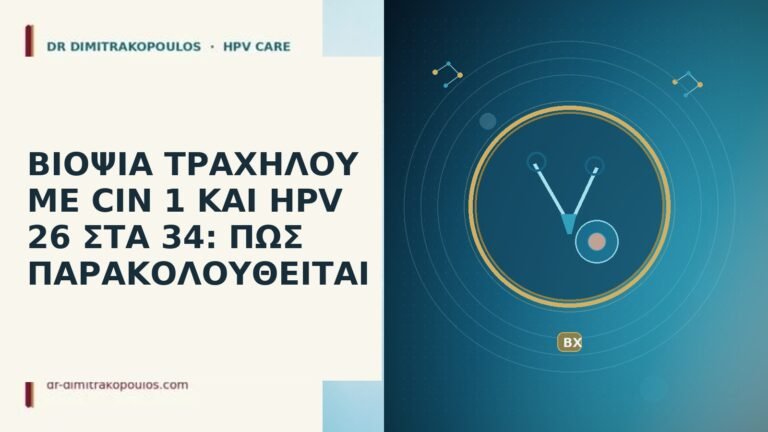 ΒΙΟΨΙΑ ΤΡΑΧΗΛΟΥ ΜΕ CIN 1 ΚΑΙ HPV 26 ΣΤΑ 34: